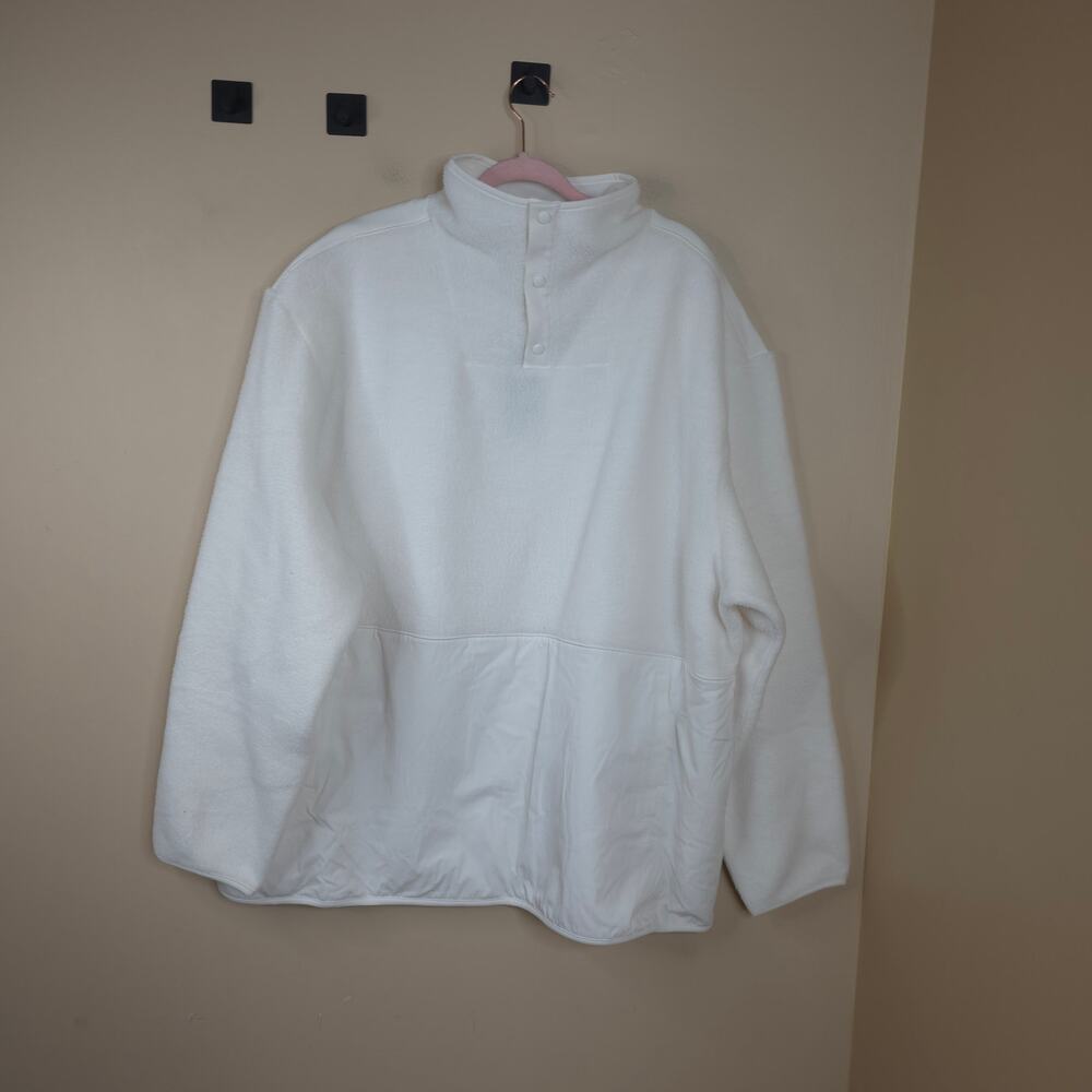 Allbirds Fluff Fleece Pullover Jacket in Natrual White Size XXXL